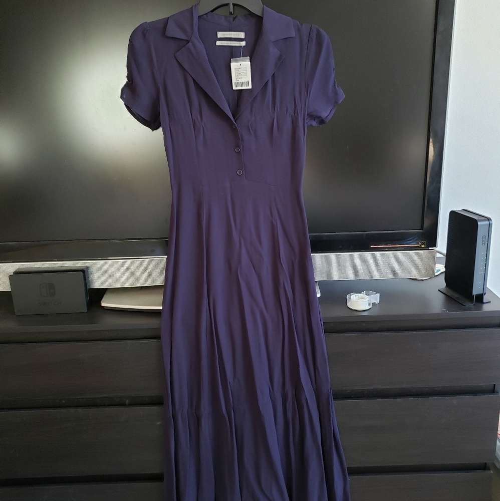 Urban Outfitters Navy Blue Pilgrim Dress